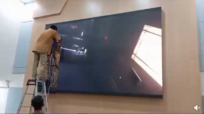 Instalasi Videotron - Aula Dinas Pekerjaan Umum dan Penataan Ruang